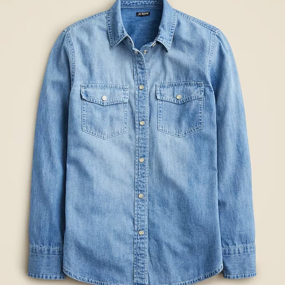 J Crew Chambray Button Down Shirt